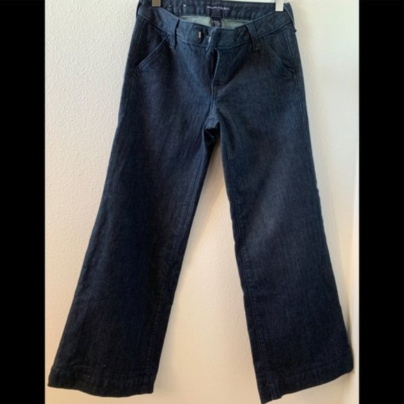 Banaba Republic Dark Wash Wide Leg Jeans - Size 0 - Picture 2 of 8